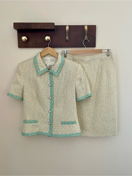 Escada Jackets & Blazers - Vintage ESCADA Margaretha Ley Tweed Skirt Suit 38 Made Germany